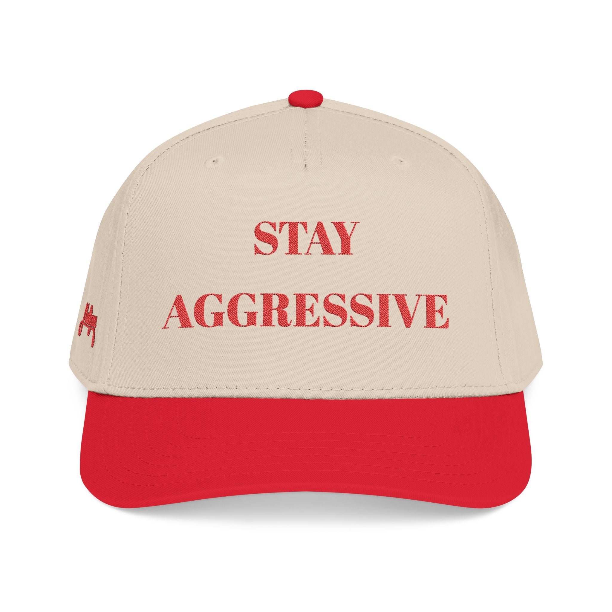 STAY AGGRESSIVE, Mid-Profile Golf Hat